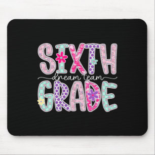 Tapis De Souris Équipe de rêve de sixième année femmes Floral Prof