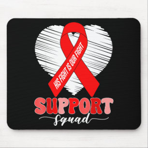 Tapis De Souris Équipe de soutien Groovy Son combat est notre comb