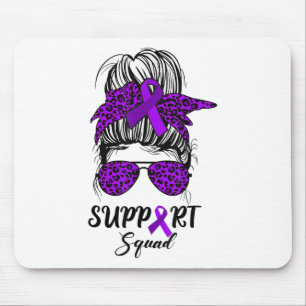 Tapis De Souris Équipe de soutien Messy Bun Purple Warrier Heimerh