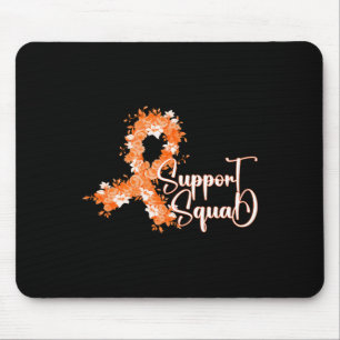 Tapis De Souris Équipe de soutien Ruban orange Leucémie Cancer du