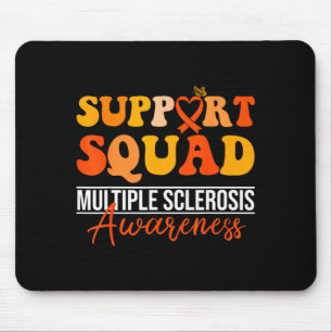 Tapis De Souris Équipe de soutien ruban orange marche sclérose en