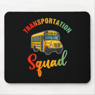 Tapis De Souris Équipe de transport Drôle de chauffeur de bus Rent