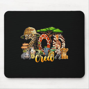 Tapis De Souris Équipe de zoo Safari Animal Kingdom Famille