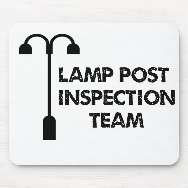 Tapis De Souris Équipe d'inspection de courrier de lampe (Devant)