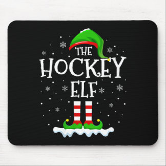Tapis De Souris Équipe elf de hockey féminine Noël famille groupe