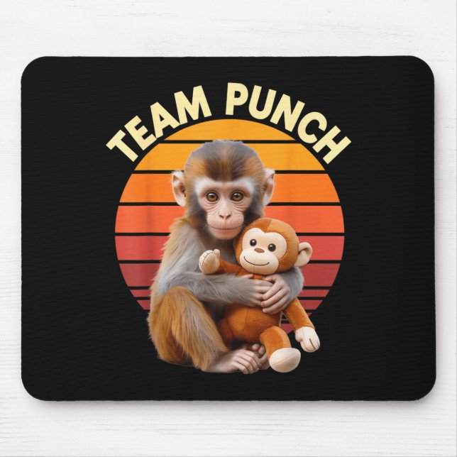 Tapis De Souris Équipe Punch Monkey Peluche Rétro Soleil (Devant)