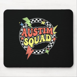 Tapis De Souris Équipe Rétro Autisme Soutien Maman Papa Autisme Dr
