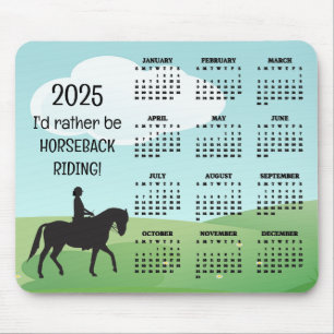 Tapis De Souris Équitation 2025 Calendrier
