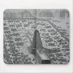 Tapis De Souris Érection de l'obélisque égyptien antique