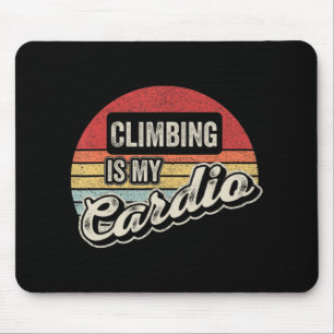 Tapis De Souris Escalade Est Mon Cardio Vintage Retro Rock Escalad