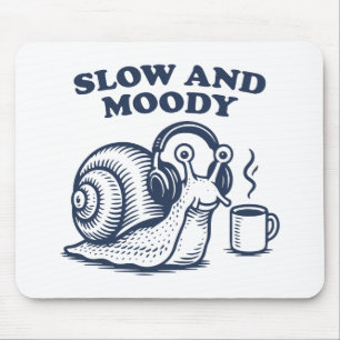 Tapis De Souris Escargot lent et maussade