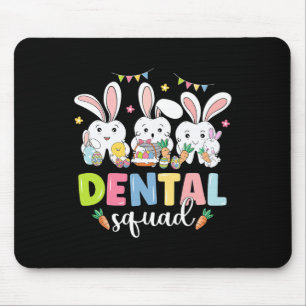 Tapis De Souris Escouade Dentaire Pâques Jour Amusant Dentelle Den