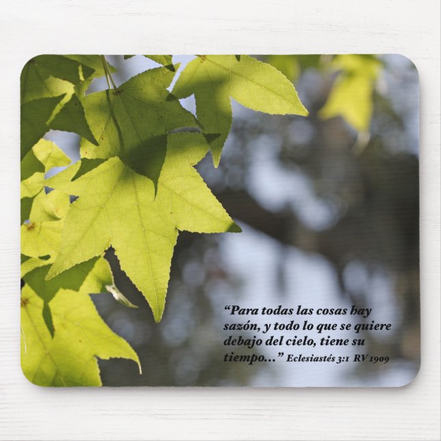 Tapis De Souris Escroquerie Hojas de 3:1 d'Eclesiastes (Devant)