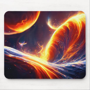 Tapis De Souris Espace d'eau de feu