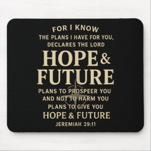 Tapis De Souris Espoir et avenir Jérémie 29_11 Bible chrétienne