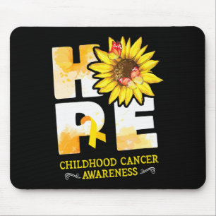 Tapis De Souris Espoir Fleurs de sensibilisation au cancer chez le