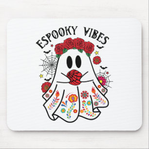 Tapis De Souris Espooky Vibes Halloween Ghost Mexicain Concha Spoo