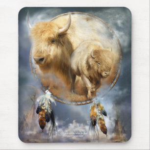 Tapis De Souris Esprit de l'art blanc Mousepad de Buffalo