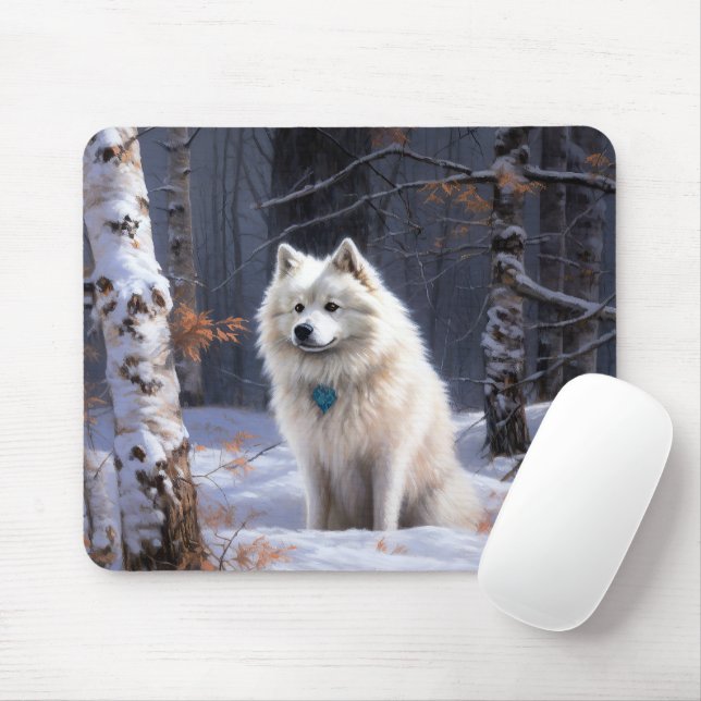 Tapis De Souris Esquimau Américain Laisser Neige Noël (Avec souris)