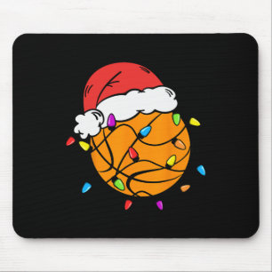 Tapis De Souris Esquisse Santa Claus Casquette Noël Lumière Noël G