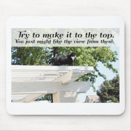 Tapis De Souris Essayer de le faire Chat Motivational Slogan Art