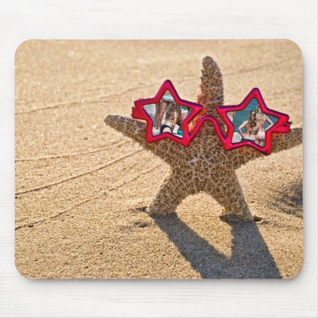 Tapis De Souris Éstarfish avec lunettes de soleil étoilées (Devant)