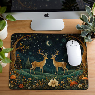 Tapis De Souris Esthétique de forêt de fantasy Cottagecore