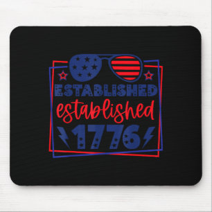 Tapis De Souris Établis en 1776 nuances patriotiques