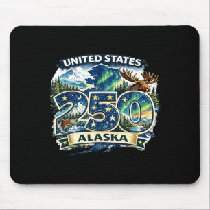 Tapis De Souris États-Unis 250 Alaska Chemise Patriotique 4 juille