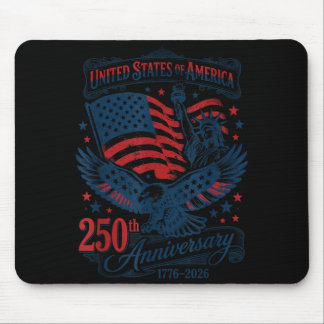 Tapis De Souris États-Unis D'Amérique 250e Anniversaire Heureux
