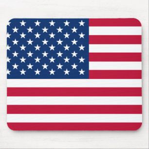 Tapis De Souris États-Unis Drapeau américain étoiles et rayures
