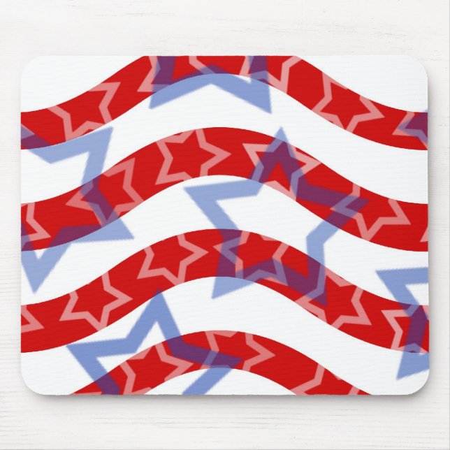 Tapis De Souris Etats-Unis Drapeau Design American Patriotic Stars (Devant)