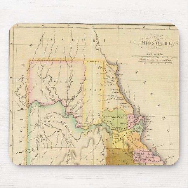 Tapis De Souris États-Unis du Missouri (Devant)
