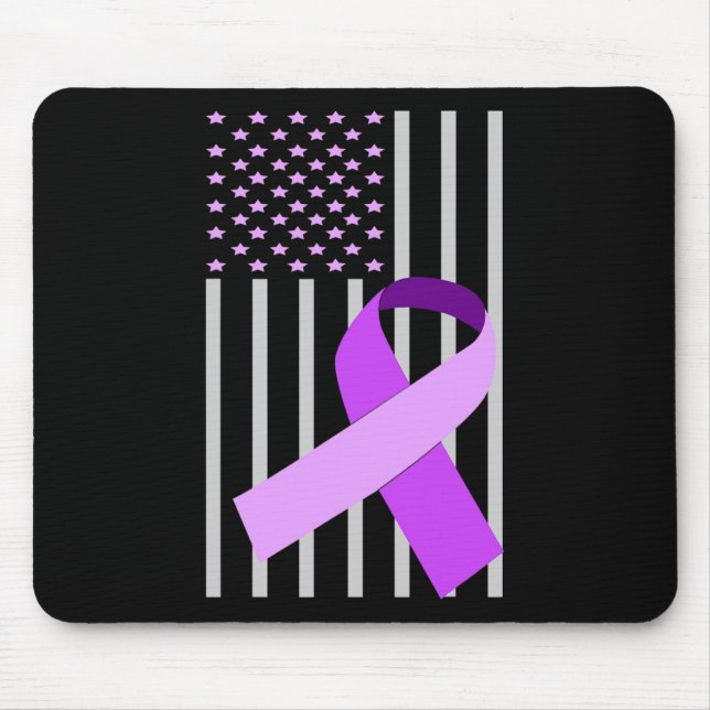 Tapis De Souris États-Unis Indicateur Alzheimer Ruban Alzheimer Al (Devant)