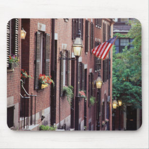 Tapis De Souris États-Unis, Massachusetts, Boston, Maisons le long