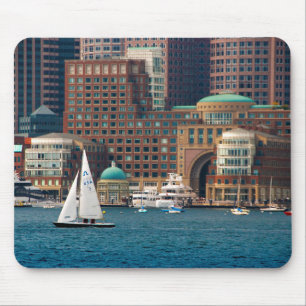 Tapis De Souris États-Unis, Massachusetts. Skyline du front de mer