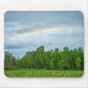 Tapis De Souris États-Unis, Minnesota. Prairie verte avec des fleu