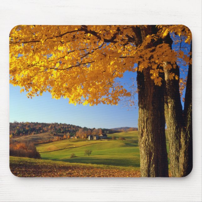 Tapis De Souris États-Unis, Vermont. Ferme Pittoresque près de Sou (Devant)