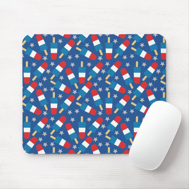 Tapis De Souris Été 4 juillet Patriotique Popsicles (Avec souris)