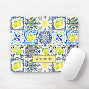 Tapis De Souris Été agrumes siciliens majolica méditerranéenne