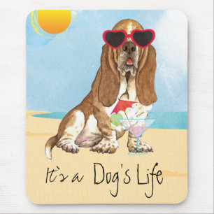 Tapis De Souris Été Basset Hound
