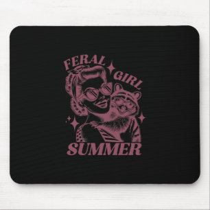 Tapis De Souris Été Fille Sauvage Raton Laveur Mignon Raton Laveur