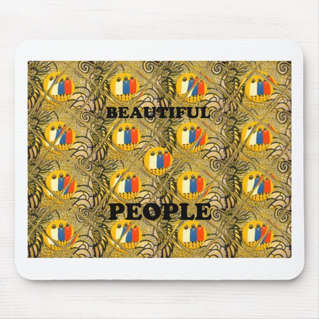 Tapis De Souris Ethnic African Art Design Imprimer : Beautiful Peo (Devant)