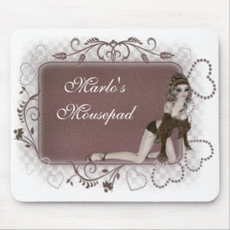 Tapis De Souris Etiquette de coeur Conception des elfes - Mousepad