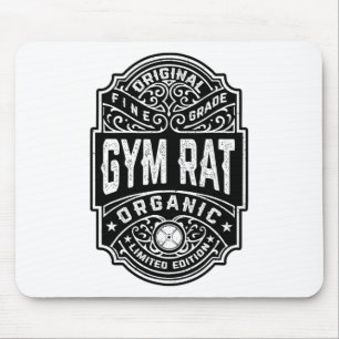 Tapis De Souris Étiquette de whisky vintage Rat Gym Bodybuilding C