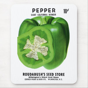 Tapis De Souris Étiquette Pepper Seed Packet