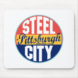 Tapis De Souris Étiquette vintage de Pittsburgh