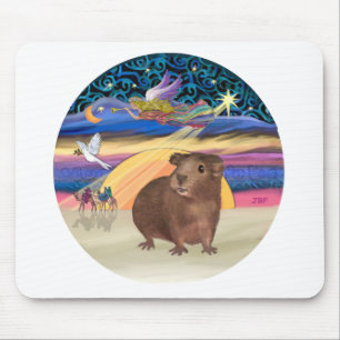 Tapis De Souris Étoile de Noël - Cochon de Guinée 3