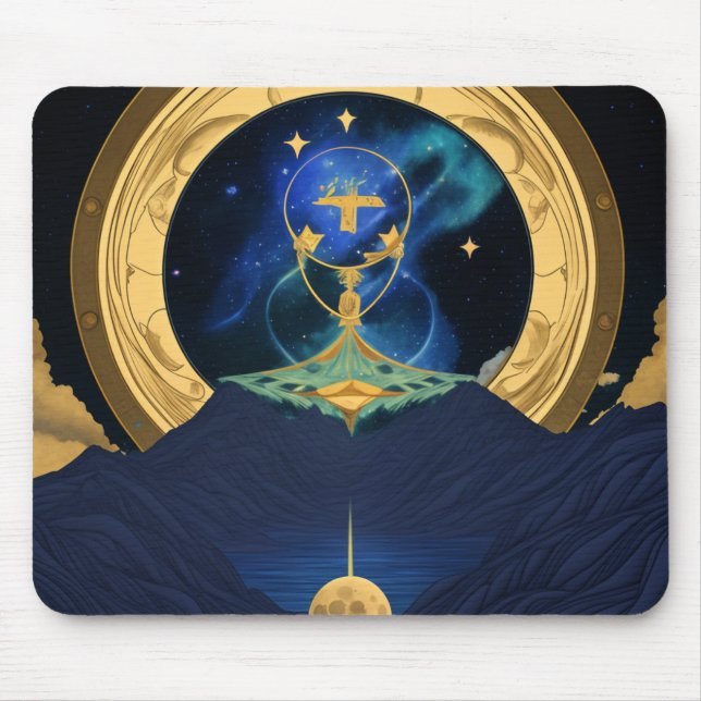 Tapis De Souris étoile et lune (Devant)