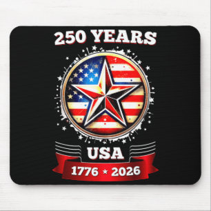 Tapis De Souris Étoile patriotique des États-Unis 250e anniversair